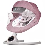 BEBE2LUXE ALPHA Babywippe, Elektrische Babyschaukel mit Musik, Nutzbar ab der Geburt bis ca. 6 Monaten, 0-9 kg, Bluetooth-Touchscreen/Fernbedienung