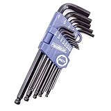 HemBorta® Innensechskant Satz 13 tlg mit Kugelkopf - Innensechskantschlüssel Set mit 3/64-3/8' Zoll Sechskantschlüs, Sechskantschlüssel Schlüssels Winkelschlüsselsatz