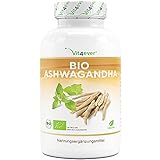 Vit4ever Original Bio Ashwagandha - 365 Kapseln - Hochdosiert mit 1950mg je Tagesportion - Echte indische Schlafbeere - Laborgeprüft - Vegan