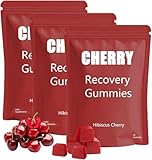 Cherry Recovery Gummies, Kirschgummis, säuerliche Kirschgummis, unterstützt die Muskelerholung, bekämpft Muskelkater und steigert die Energie, glutenfreie Formel ohne Gentechnik, 3 Stück