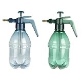 2X Drucksprüher Transparent 1,5 Liter mit Messingdüse Pumpsprühflasche Sprühflasche Handsprüher Pumpsprüher