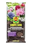 SANA® Rhododendron- und Hortensienerde mit 8 Wochen Dünger für Rhododendren, Hortensien und andere Pflanzen, die einen niedrigen pH-Wert bevorzugen 40L