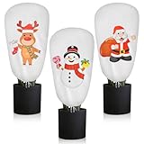 Winterschutz Kübelpflanzen Pflanzen,3 Stück Winterschutz für Kübelpflanzen Frostschutz mit Weihnachtsmuster,Winter Deko Pflanzen Winterschutz,Winter-Deko-Vlieshaube,90x110cm,für Olivenbaum Palmen