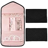 Schmuckaufbewahrung Reise Schmucktasche Für Reisen Tragbare Schmuckroll Organizer Tasche Faltbar Schmuck Organizer Travel Schmuckrollen Für Damen Halsketten Ohrringe Ringe Armbänder Uhren Broschen