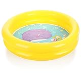 com-four® Planschbecken für Kinder - aufblasbarer, runder Baby-Pool - 2-Ring Mini-Schwimmbecken für Balkon, Terrasse und Garten - Kinderpool für 1-3 Jahre - Wasserbassin