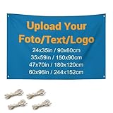 Banner Selbst gestalten, Personalisierte Banner, Werbebanner, Foto/Text/Logo, Outdoor Indoor, Passen Sie Ihr Geburtstagsfeiern, Abschlussfeiern, Festivalveranstaltung (152x244cm(60x96 in))