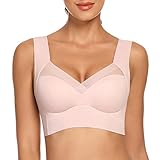 WOWENY Damen Nahtlos Spitzen BH ohne Bügel Weicher Damen Push-Up BH Gepolstert - Atmungsaktiver und Leichter, Klassische Bustier Damen BH Modern Feeling