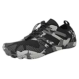 Trail Sportschuhe – Trail-Schuhe, leicht und rutschfest, atmungsaktive Sneaker, für Wasseraktivitäten, Sneaker, strapazierfähig, Outdoor und Strand, grau, 44 EU