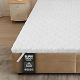 SLIPIO Matratzentopper 110x180 cm | 5 cm Höhe | Ergo+ orthopädischer Komfortschaum | Waschbar & Hypoallergen | Mattress Topper 110x180
