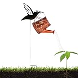Bajbumgn Solar Gießkanne - Außenlaterne In Form Einer Kolibri Gießkanne Mit Solarantrieb - Wetterfeste Solarlampe Für Garten Hof Terrasse Hinterhof Rasen Landschaftsbau