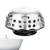 Badewannenstöpsel für Ablaufgarnitur – Badewannenstöpsel für Badezimmer – Filter gegen Verstopfung, Haarsensor mit Pop-Up, ersetzt den Hebemechanismus des Waschbeckens