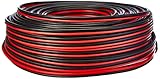 MANAX® Lautsprecherkabel CCA 2x1,5mm² rot/schwarz 50 m Ring