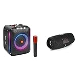 JBL Bluetooth PartyBox Encore – Tragbarer Party-Lautsprecher für drinnen und draußen & Charge 5 Bluetooth-Lautsprecher in Schwarz