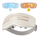 Augenmassagegerät,Elektrisches Augenmassagegerät, Bluetooth Musik,Eye massager Elektrische (Beige mit Heizung)