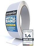 YOURGANIZE® Metallband selbstklebend | Ideal für Magnete & Tonies®-Figuren | Magnetleiste selbstklebend & zuschneidbar | Magnetband für Magnete | Ferroband | Weiß (3m)