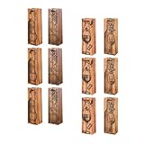 DECOMELODY 12 Stück Teiliges Dicke Papier tragetaschen für Weinflaschen mit Verstärktem Griff Elegante Geschenk Weintüten Praktische Kraftpapier weintaschen für Party Hochzeit Geburtstag