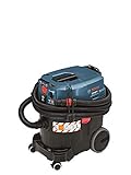 Bosch Professional Nass-/Trockensauger GAS 35 L AFC (inkl. 1x Zellulose-Flachfaltenflter, Fugendüse, Entsorgungssack, Krümmer, Bodendüsen-Set, 3x 0,35 m Saugrohr, Schlauch 5 m, Ø 35 mm), Blau