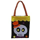Arroopu Halloween Süßigkeitenbeutel,Halloween Einkaufstasche - Wiederverwendbare Vlies Tragetasche Für Einkäufe & Snacks Erwachsene Kinder Party