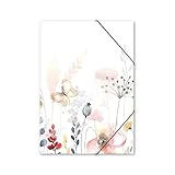 itenga Gummizugmappe mit Motiv DIN A4 - Sammelmappe Eckspanner - für Kinder Jugendliche Schüler Mädchen Jungen (Schmetterling - A4)