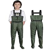 Croch Wathose für Kinder Wasserdicht mit Gummistiefeln – Ideal für Angeln und Outdoor-Aktivitäten (32)