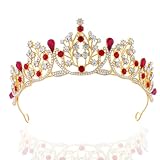 Snowtain Krone Damen, 1 Pcs Hochzeit Braut Kristall Tiara, Hochzeit Braut Tiara Diadem, Krone Braut für Hochzeiten, Abschlussbälle, Festumzüge, Prinzessinnenpartys, Geburtstagsfeiern