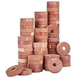 elthmpr Natürlicher Mottenschutz aus Zedernholz, 30 Mottenringe Zedernholz Mottenabwehr, Natürlicher Mottenschutz für Kleiderschrank, Zedernholzringe, Effektiver Mottenfalle Kleidermotten Schutz