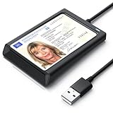 CSL - USB Chipkartenleser mit NFC - SmartCard Reader/SIM Kartenlesegerät - kompatibel mit Windows 10-11 - für den neuen Personalausweis Gesundheitskarte Bankkarten