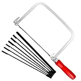 Laubsäge Set inkl. 7 Sägeblätterund Laubsägebogen für Metall und Holz 360 Grad drehbar Mit Holzgriff Laubsäge,Hohe Anpassungsfähigkeit, Vielseitig Einsetzbar, Präzise Schnitte