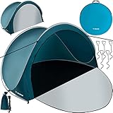 TRIZAND Strandmuschel Pop Up Schutz abschließbar 200x120x110cm Wurfzelt leicht 21267