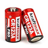 kraftmax 2er Pack CR123A PRO Lithium Batterien 3V – Hochleistungsbatterien für Taschenlampen, Kameras, Alarmanlagen – Nicht wiederaufladbar – Professionelle Energiezellen