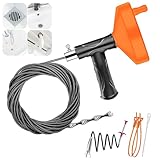 Rohrreinigungsspirale 10M Abflussschlange Verstopfungsentferner Werkzeug – abflussreiniger spirale für Kanalisation, Küche, Bad, Dusche, WC, verstopfte Abflüsse, Öffner, rohrreiniger
