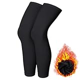 Sport Armlinge Beinlinge Radsport Beinstulpen Thermo Sport Beinlinge Knielinge Kompression Anti-Rutschen,Winter Warm Knieschützer für Radfahren,Basketball, Laufen, Outdoorarbeit Herren/Damen (1, L)
