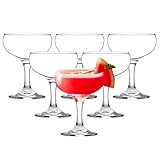 binsakao Martini-Gläser, Coupé-Gläser, transparent, 142 ml, kleine Cocktailgläser mit Stiel, für Martini, Wodka, 6 Stück