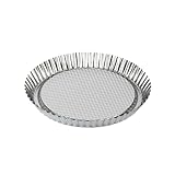 Zenker Obstkuchenform ∅28cm, Backform für leckere Obsttorten, Form aus Weißblech, geeigent für Elektro- und Gasofen, (Farbe: silber), Menge: 1 Stück