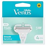 Gillette Venus Deluxe Smooth Sensitive Nachfüllpack für Damenrasierer, 4er-Pack, 5 Klingen für eine sanfte und dauerhafte Rasur