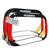 HUDORA Pop Up-Fußballtor 2er Set - Faltbare Fußballtore für Kinder & Erwachsene - Fußballtorset Garten mit Tragetasche & Heringen - Fußball-Tore für Garten / Park & Strand