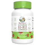 MaryRuth Organics, Vitamin D3 & B12 Gummies, Erdbeer-Geschmack, 60 vegane Gummies, Laborgeprüft, Vegetarisch, Glutenfrei, Sojafrei, Gentechnikfrei