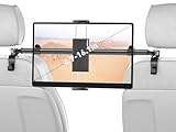 TRYONE Tablet Halterung Auto Mitte, Tablet Kopfstützenhalter - Universal verstellbare KFZ Tablet Halter für iPad Serie/Samsung Galaxy Tabs/Switch Handys usw. 4,7-12.9 Zoll Geräte/Mit 2 Haken