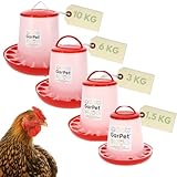 Geflügel Futterautomat 1,5 3 6 10 Kg Futterspender Futtertrog Hühner Wachteln Gänse Enten Trog