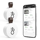 Ankilo Mini Bluetooth Thermometer 2er-Pack mit Präzisionssensor,Hygrometer Temperatursensor(±0,5°C Genauigkeit)– Made for German Homes, Babyzimmer & Weinkeller