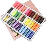 YIQI Nähfaden (39, starker Faden zum Nähen von Handmaschinen, Nähmaschinenspulen-Set, fortschrittliches Polyester-Garnspulenset, Bunte Nähzubehörteile