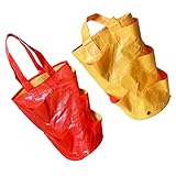 VICASKY 2Stücke Vertikaler Hängeanpflanzbeutel Wetterfestes Pflanzsystem für Gemüse für Wände und Balkone mit Griffen für Einfachen Transport