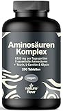 Aminosäuren Komplex Hochdosiert - 250 Tabletten - 6105 mg pro Tagesportion mit 9 Essentiellen Aminosäuren + Glycin, Taurin & Carnitin - Protein Kapseln - Vegan & produziert in Deutschland