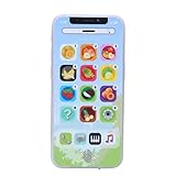 Kinder pädagogisches Lernen Telefon Spielzeug Baby leichte Musik Handy simuliert Handy Spielzeug Geburtstag Kinder (Blau)