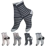 Black Snake 4 Paar Kinder Socken mit Alpakawolle - weich, warm und formstabil - Ringelsocken - angenehme Qualität für Jungen und Mädchen - mehrfarbig - 23/26