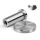 WJUAN Kleiderhaken Silber, 4 Stück Garderobenhaken 53 mm Wandhaken, Haken mit Robuster Schraubdübel, Handtuchhake fur Küche, Bad, Arbeitszimmer und Hauptschlafzimmer