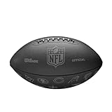 Wilson NFL 32 Team Football, Mit Einer Druckverriegelungsblase und klassischer Schnürung, Stilvolles Aussehen, Aus robusten Materialien, Farbe: Schwarz, Offizielle Größe
