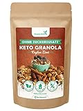 Simply Keto Knusper Granola Zimt - Lower Carb* Müsli-Alternative ohne Zuckerzusatz - 250g Leckeres Keto Granola für ein perfektes Frühstück - Paleo & Vegan - Soja, Laktose- & Glutenfrei - 250g