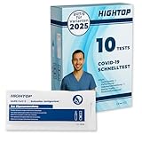 10 Stück HIGHTOP SARS-CoV-2 Antigen Schnelltest – Selbsttest für zu Hause – Nasaler Abstrich – Ergebnis in 15 Min