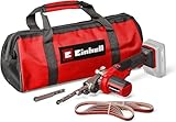 Einhell Akku-Bandfeile TE-BF 18 Li-Solo Power X-Change (18 V, Geschwindigkeit bis 1.700 m/min, 2x Schleifarme 9 mm und 13 mm, inkl. 12x Schleifbänder, ohne Akku)